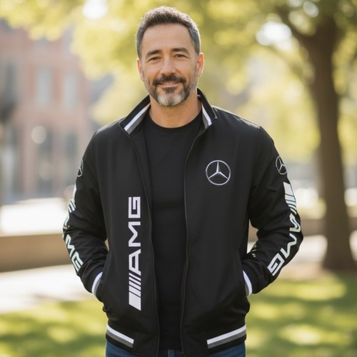 Men mercedes benz bomber - mercedes,