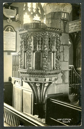 Ipplepen church pulpit near - ipplepen, pulpit.
