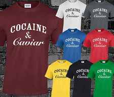 COCAINE AND CAVIAR CROOKS CASTLES MENS T SHIRT SWAG HIPSTER YOLO TOP