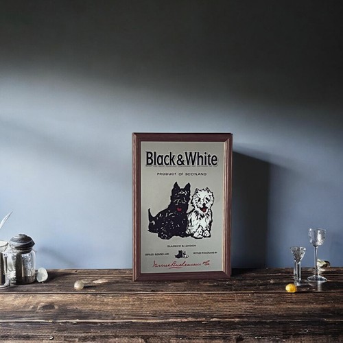 Small wooden framed pub mirror - wooden,