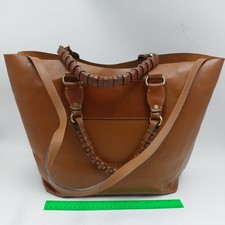 River Island Leather Tan Brown Large Tote Shoulder Bag Handbag Size 50x31x17 cm