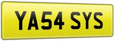 YASSY PRIVATE VIP NUMBER PLATE YA54 SYS ALL FEES INCLUDED - YAZ YASSER YAS YASIN