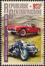 1960 BMW 507 Sports Car & R60/2 Sidecar Motorcycle Motorbike Stamp (2016 CAF)