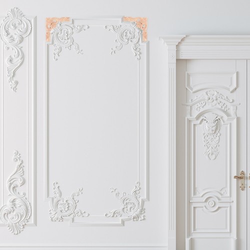 4pcs floral carved corner - 4pcs,