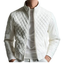 Men's White Real Sheepskin