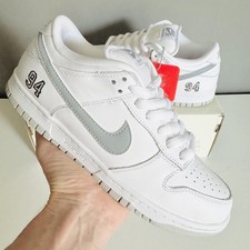 Nike SB Dunk Low OG QS Supreme 94 White UK 7 EUR 41 US 8 Metallic HQ8487 100