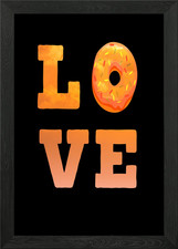 Donuts Love Heart Love Framed