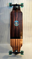 SHARK WHEEL TIKI DROP DOWN LONGBOARD SKATEBOARD 39" X 10" 72MM WHEELS RKP TRUCKS