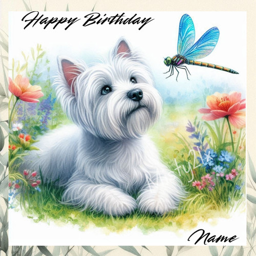 Personalised westie card - personalised,