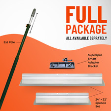 PLASTERING SPATULA set 2 spatulas Pole and clip skimflex superspat smart