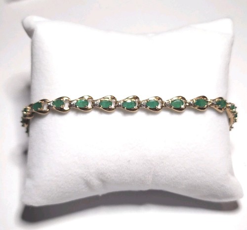 Vtg 10k yellow gold emerald - gold, &