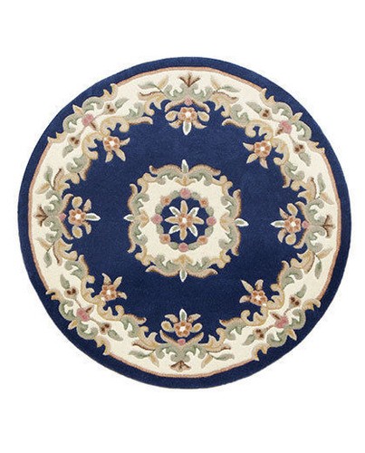 Indian aubusson blue - blue, wool