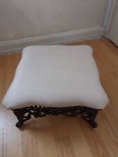 Antique Cast Iron Foot Stool. Rose and vine