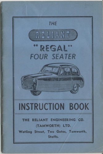 Reliant regal original drivers - reliant,
