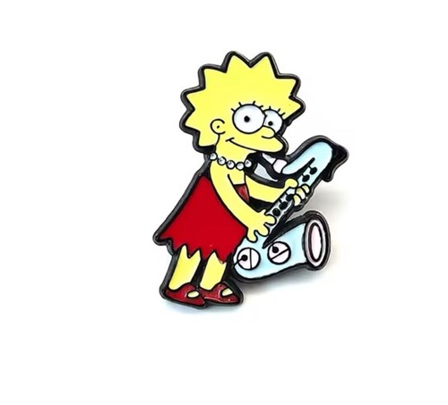 Lisa simpson saxophone enamel - lisa,