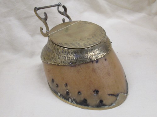 Antique real horse hoof - antique,