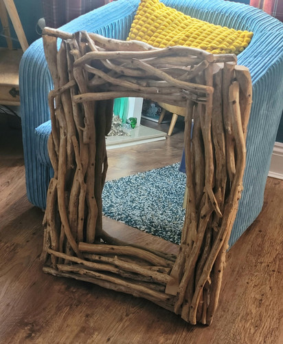 Rustic wood rectangular framed - wood,