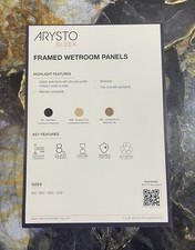 Merlyn Wetroom Screen 1200mm Brushed Bronze Arysto Sleek Ex-Display Unboxed