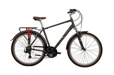 Raleigh Pioneer Trail Crossbar 21-Speed Grey/Green Hybrid Bike - Large 20'' A
