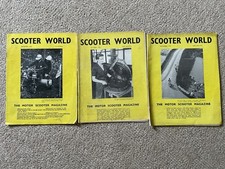 3 x Scooter World Original Magazines 1950/60s -Vespa Lambretta SX200 Moto Baldet