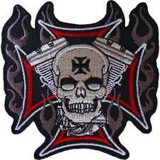 Skull Cross Patch Iron Sew On