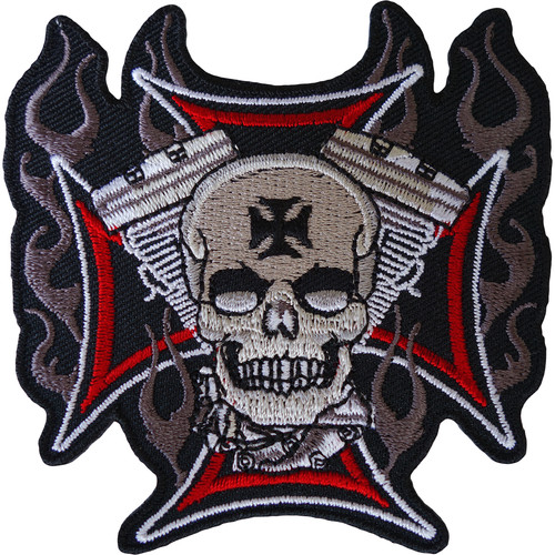 Skull cross patch iron - skull, sew