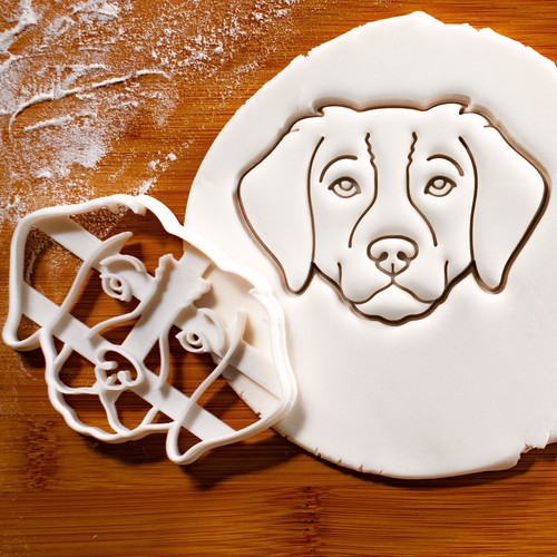 Brittany spaniel face - face, cookie