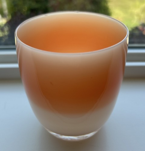 Glassybaby creamsicle hand - glassybaby, "creamsicle"