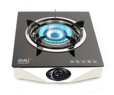 Portable Single Burner Gas Stove Glass Indoor Cooktop Caravan LPG 4.2 kW NGB-S1