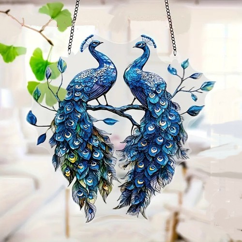 Peacock suncatcher decorative - peacock,