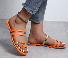 Summer Ladies Square Toe Flat