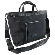 New Versace Large Black Holdall Travel Duffle Bag Weekend Gym Bag