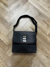 Mulberry Brynmore Vintage Large Mens Satchel Messenger Bag Black Pebble Leather*