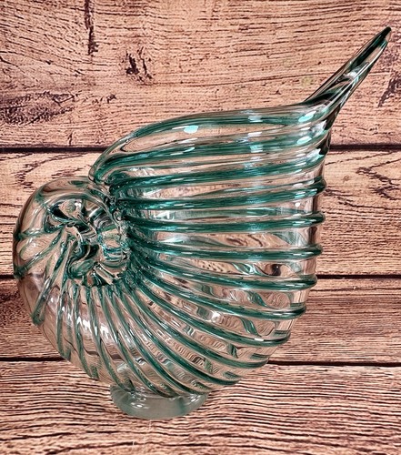 Blown art glass nautilus - blown,