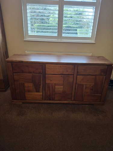 Solid wood door - solid, 3-door/draw