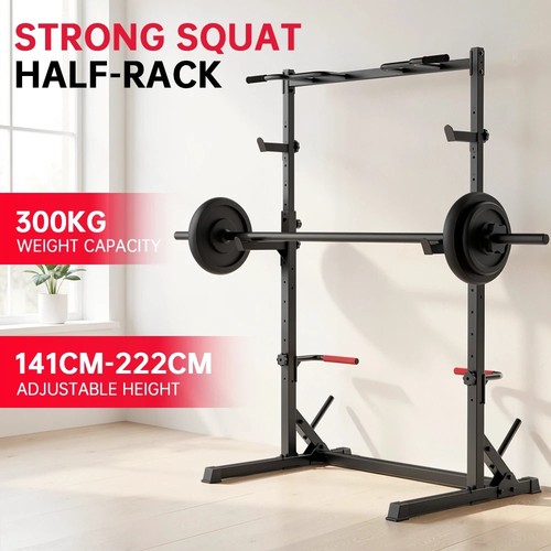 Hfc adjustable squat rack with - adjustable,