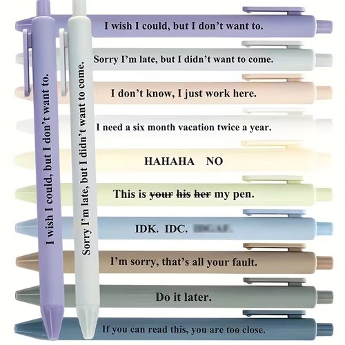 10pcs funny sayings ballpoint - sayings,