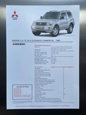 Mitsubishi Shogun 3.2 TD DI-D ELEGANCE Commercial SWB Sales Leaflet 2004