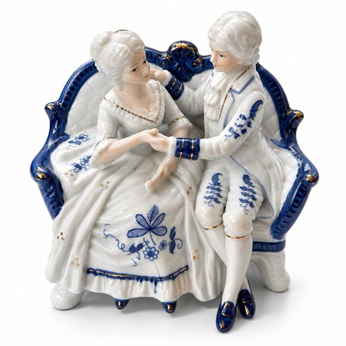 Vintage porcelain courting - vintage,