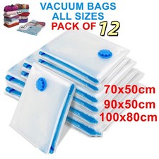 12X STRONG VACUUM STORAGE SPACE SAVING BAGS VAC BAG SPACE SAVER VACCUM VACUM-BAG