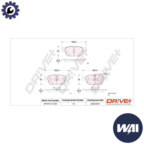 Brake pad set disc - brake,