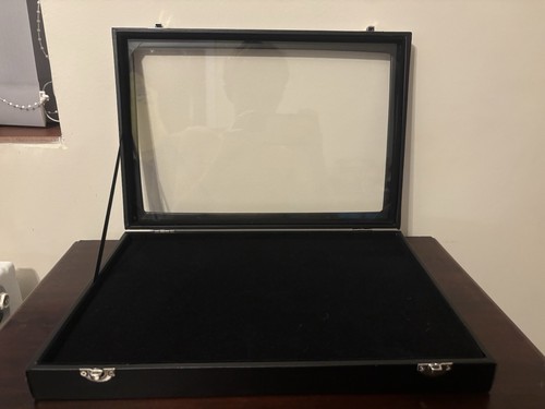 Black display case storage box - case/storage,