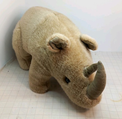 Rhino plush toy vintage - 14",