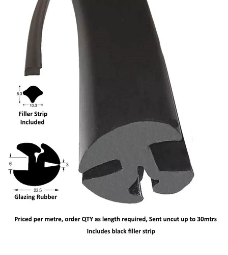 Rubber window glazing - window, seal