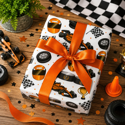 Formula racing car gift wrap - racing,