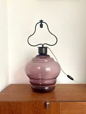 1930s Heals glass lamp base, 1940s vintage art deco light