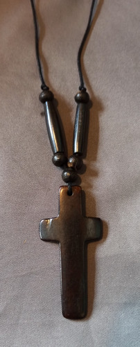 Cross necklace resin pendant - necklace,