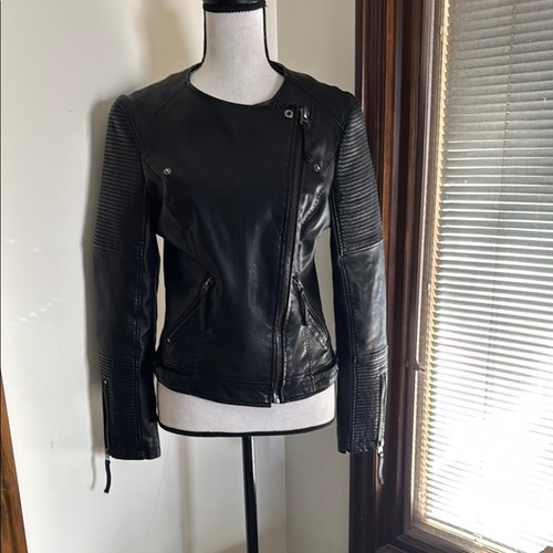 Topshop black faxu leather - topshop, |