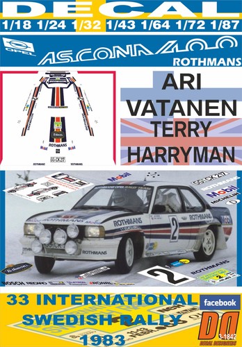 Decal opel ascona 400 - decal, a