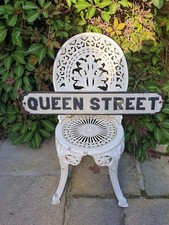 Original Victorian "Queen Street" Cast Iron Street Sign